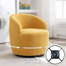 Rotating Room Chair – White & Yellow